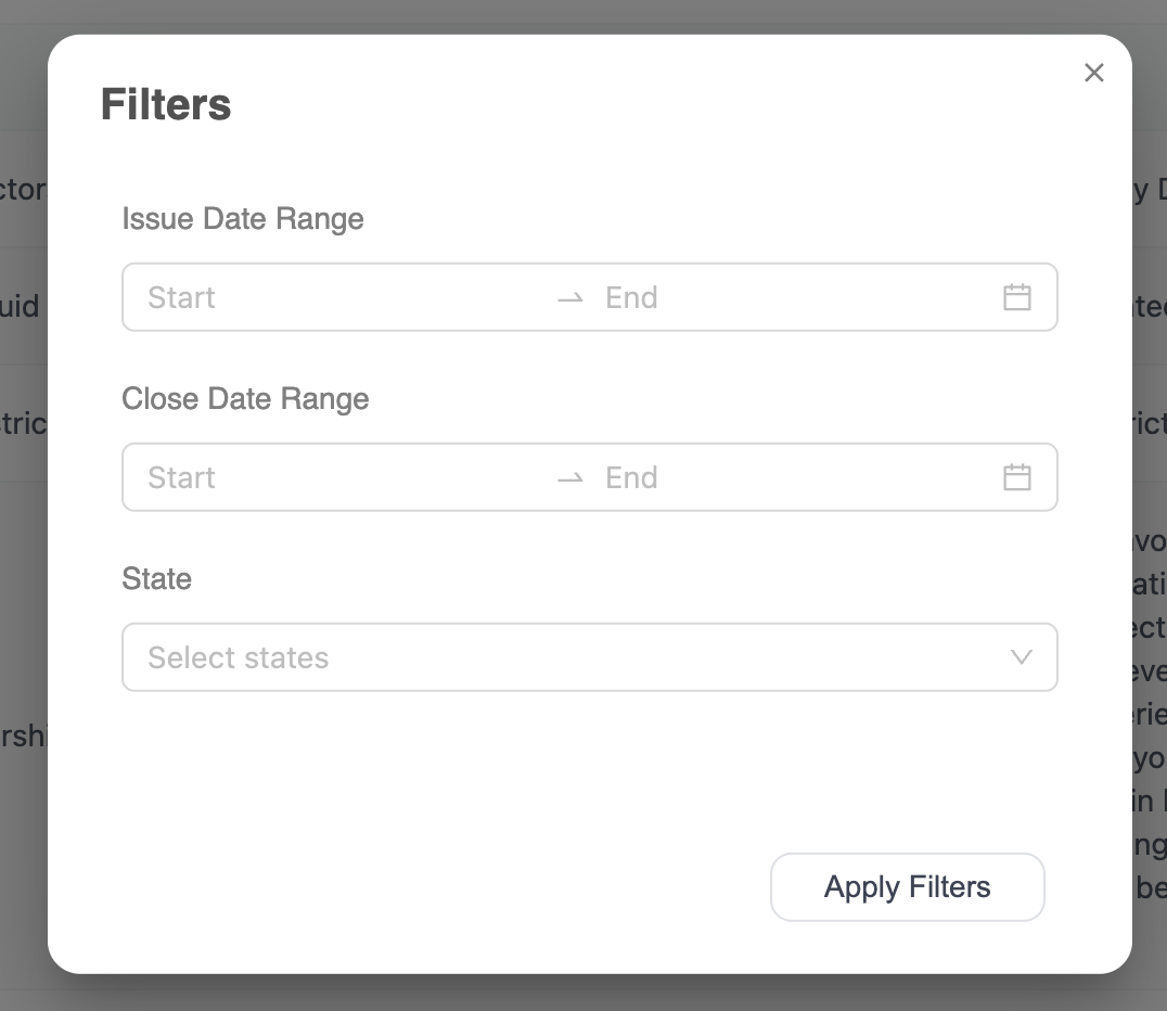 Bid Filters