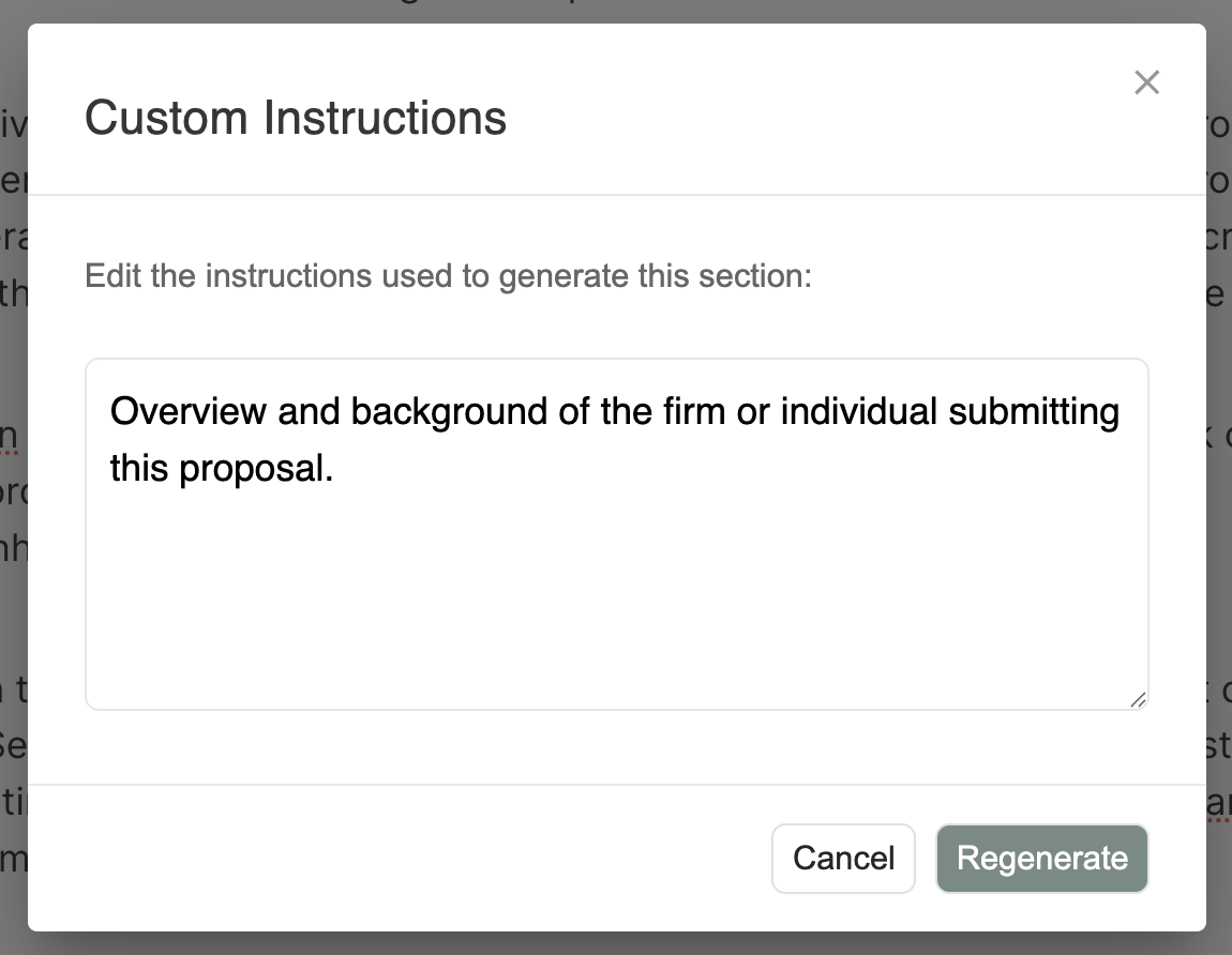 Instructions Modal