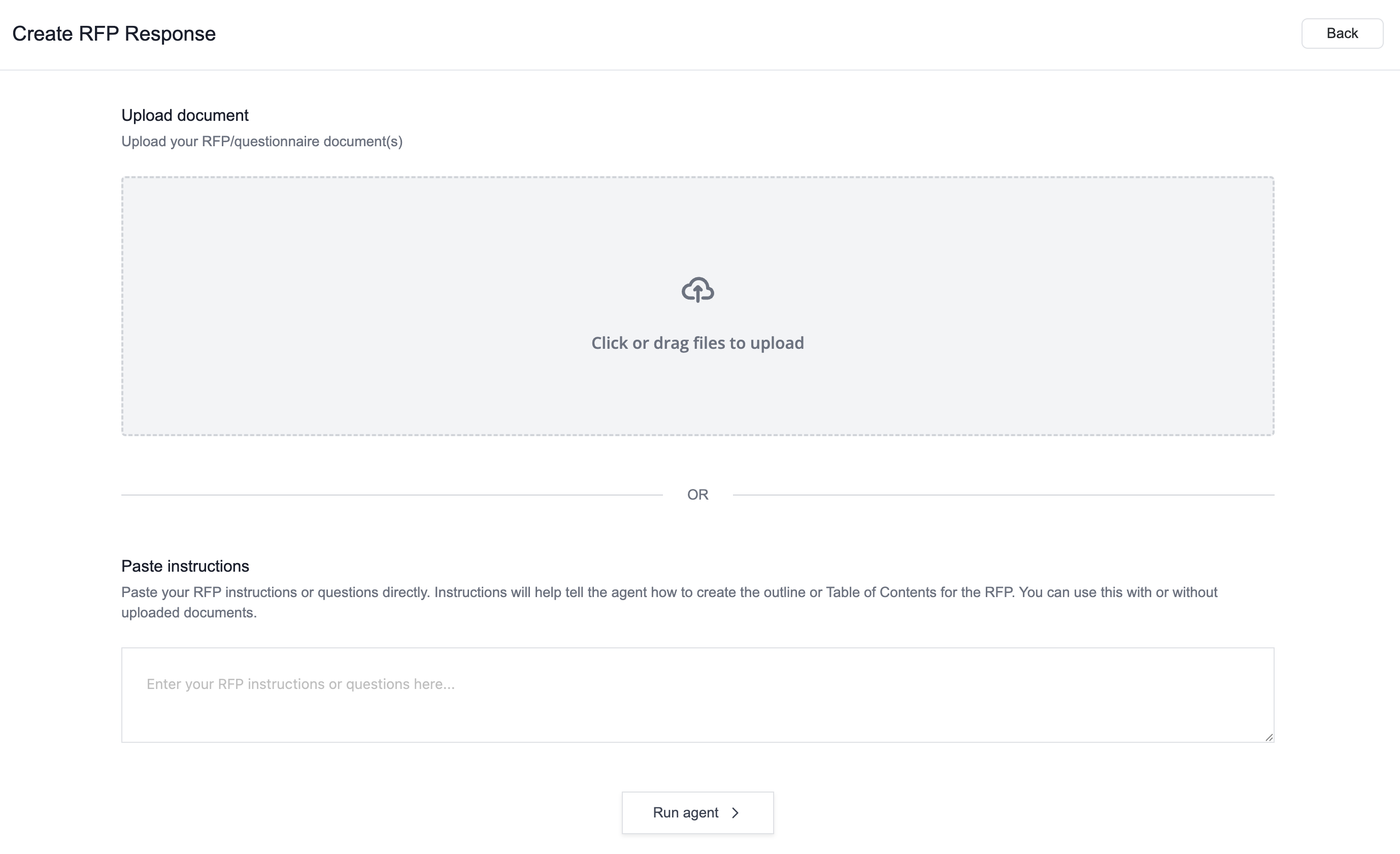 Response Upload Screen